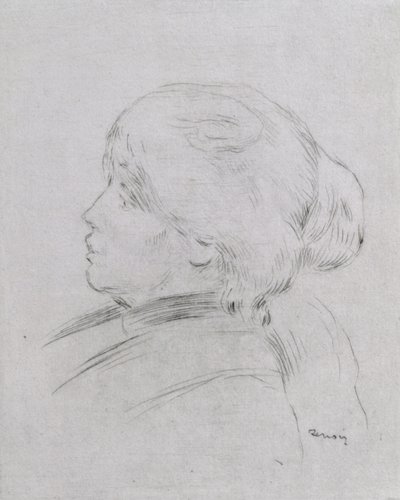 Portrait of Berthe Morisot (1841-95) 1892-3, pub. 1924 by Pierre Auguste Renoir